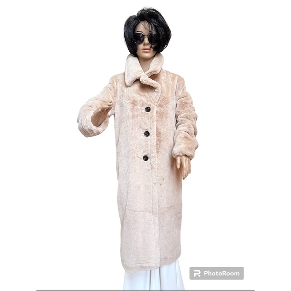 Rachel Zoe Cream Faux Fur Coat, NWT, S - Picture 3 of 10